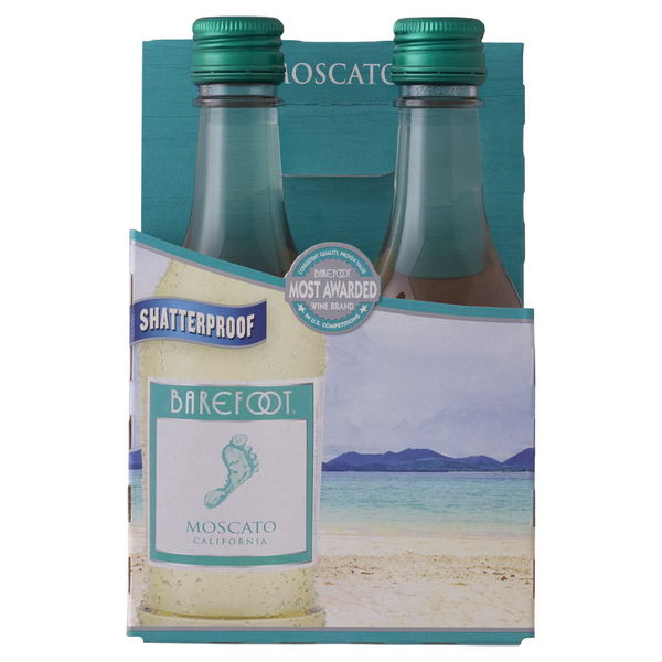 White Wines Barefoot Moscato White Wine 4 Single Serve Bottles hero