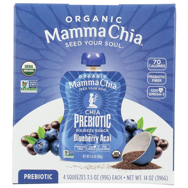 Canned Fruit & Applesauce Mamma Chia Blueberry Acai Chia Prebiotic Squeeze hero