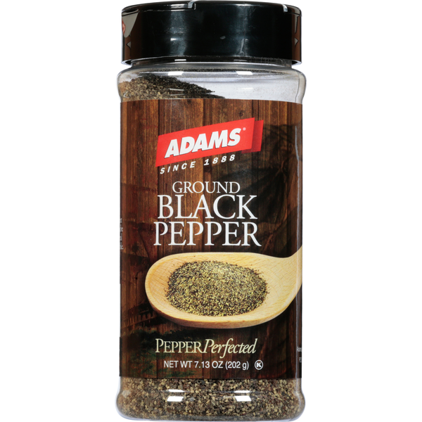 Spices & Seasonings Adams Black Pepper, Ground, Pepper Perfected hero