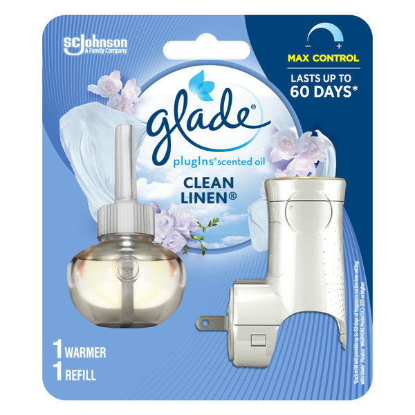 Air Fresheners & Candles Glade PlugIns® Scented Oil Air Freshener Warmer + Refill, Clean Linen hero