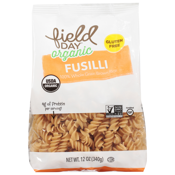 Dry Pasta FIELD DAY Fusilli, Organic hero