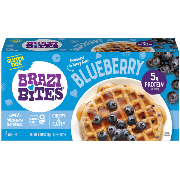 Brazi Bites Blueberry Gluten-Free Waffles hero