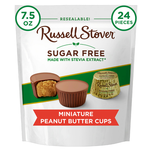 Candy & Chocolate Russell Stover Sugar Free Miniature Peanut Butter Cups In Chocolate Candy hero