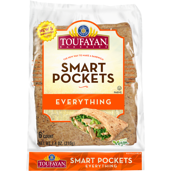 Tortillas/Wraps & Flat Breads Toufayan Bakeries Everything Smart Pockets hero