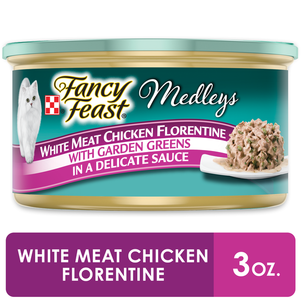 Cat Food & Care Purina Fancy Feast Gravy Wet Cat Food, Medleys White Meat Chicken Florentine With Garden Greens hero