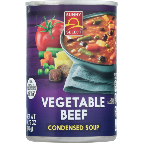 Soup, Broth & Bouillon Sunny Select Condensed Soup, Vegetable Beef hero