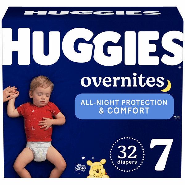 Huggies Overnites Nighttime Baby Diapers Size 7 hero