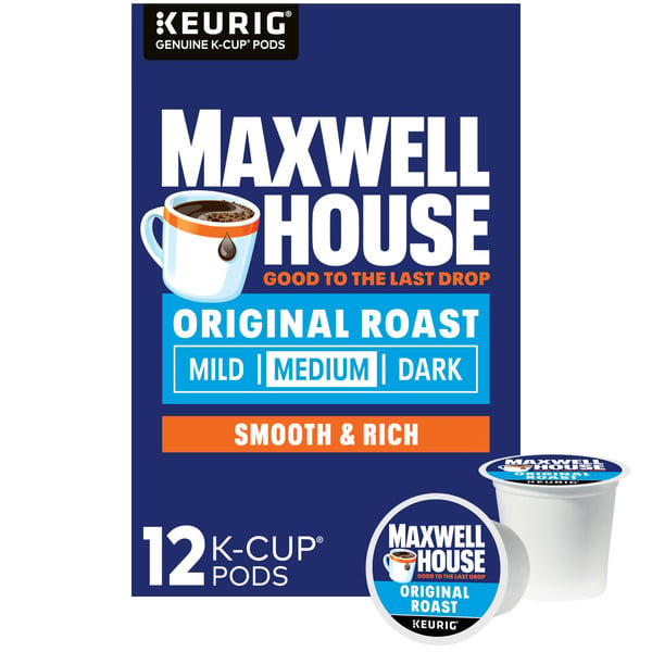 Coffee Grounds and Whole Beans Maxwell House Original Roast Medium Roast Keurig K-Cup® Coffee Pods hero