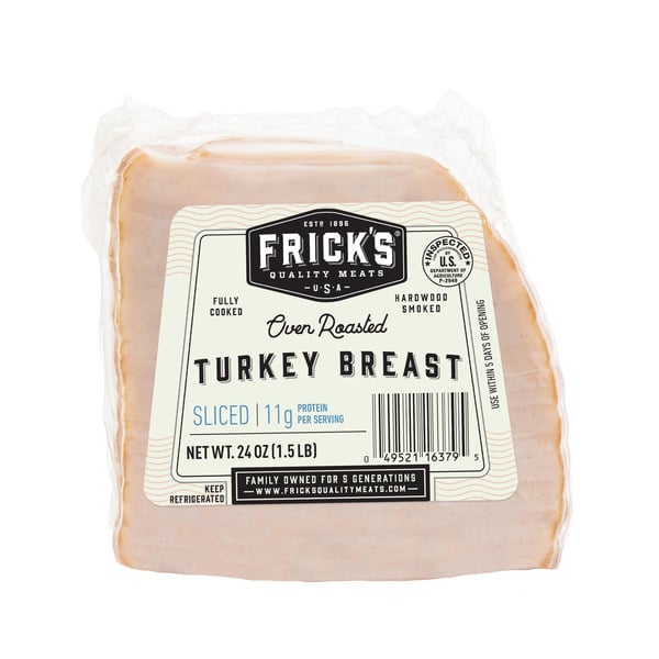 Packaged Poultry Frick's Oven Roasted Turkey Breast, Sliced hero