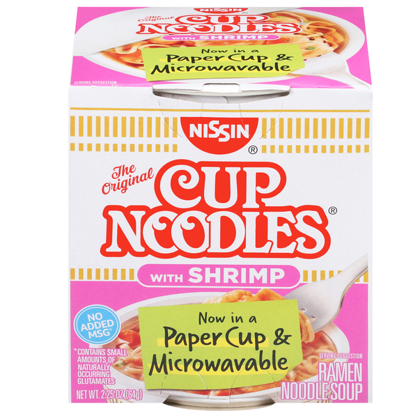 Soup, Broth & Bouillon Nissin Cup Noodles Ramen Noodle Soup with Shrimp hero