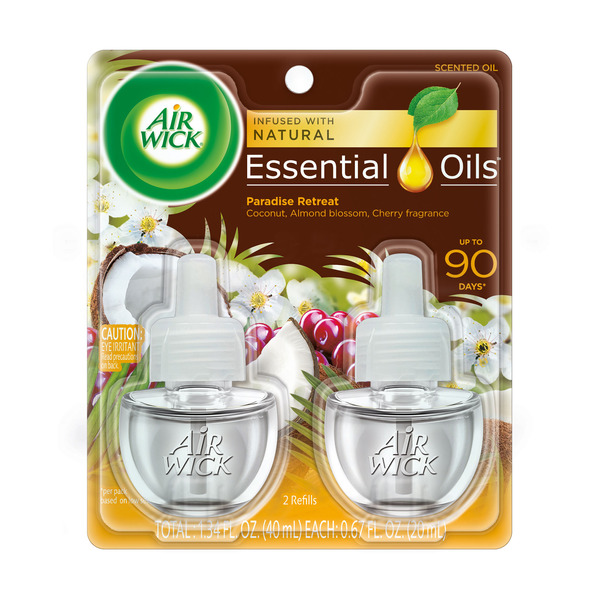 Air Fresheners & Candles Air Wick® Plug in Scented Oil Refill, 2 Ct, Paradise Retreat,  Air Freshener hero