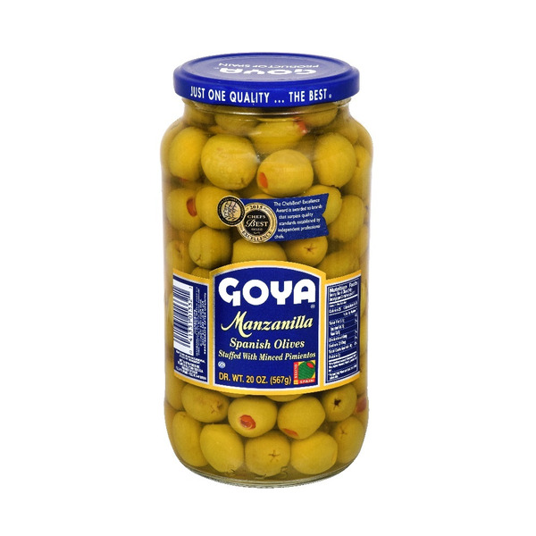 Pickled Goods & Olives Goya Manzanilla Spanish Olives, Stuffed with Minced Pimientos hero