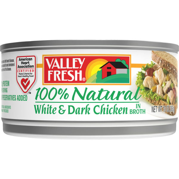 Canned Meat & Seafood Valley Fresh 100% Natural White & Dark Chicken hero