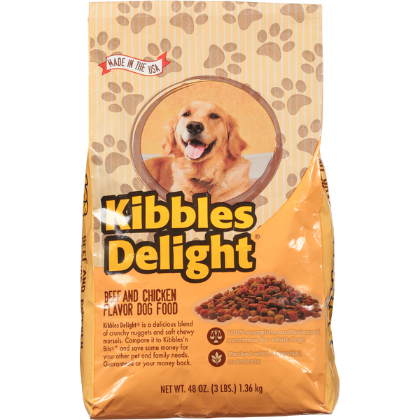 Dog Food & Care Kibbles Delight Dog Food, Beef and Chicken Flavor hero