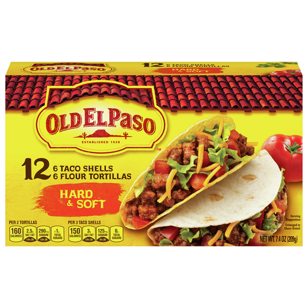 Latin Foods Old El Paso Taco Shells & Flour Tortillas, Hard & Soft hero