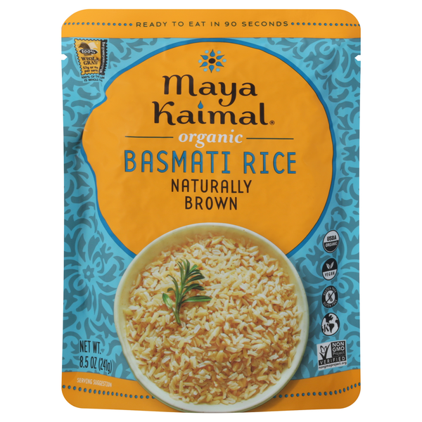 Grains, Rice & Dried Goods Maya Kaimal Basmati Rice, Organic, Naturally Brown hero