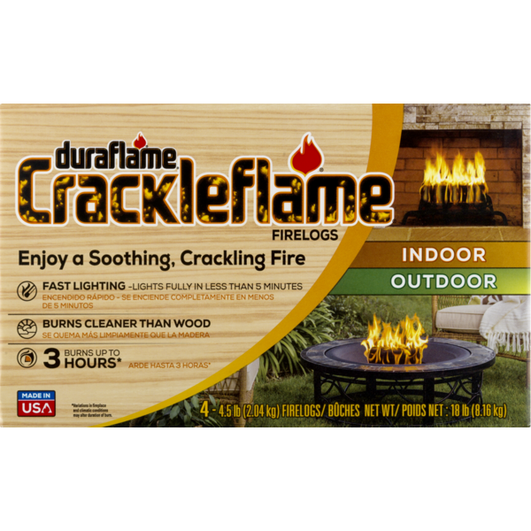 Garden duraflame Crackleflame® 4.5lb 3-hr Indoor / Outdoor Firelogs - 4pk hero