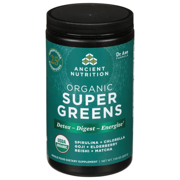 Protein & Meal Replacements Ancient Nutrition Super Greens, Organic hero