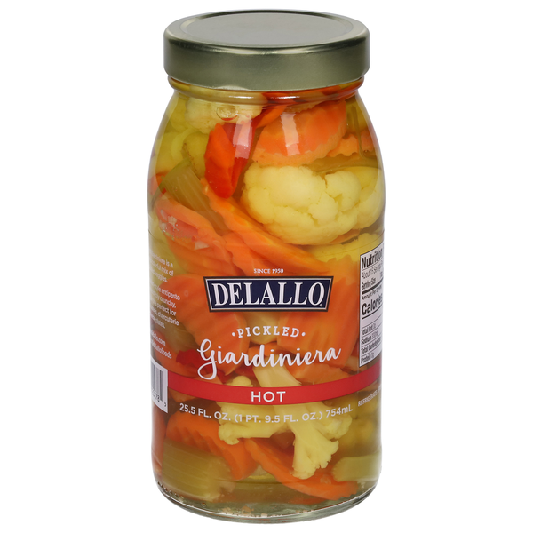 Latino Foods DeLallo Giardiniera, Pickled, Hot hero