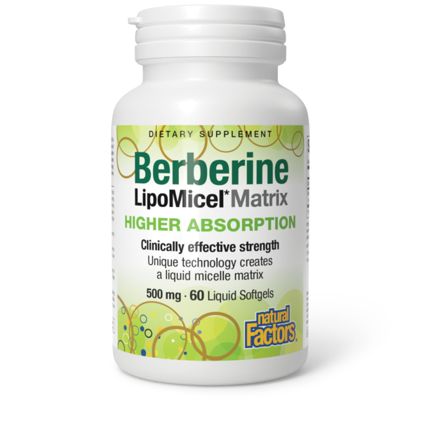 Vitamins & Supplements Natural Factors Berberine Lipomicel Matrix 500 Mg hero