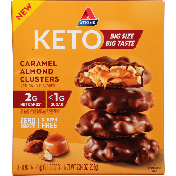 Candy & Chocolate Atkins Clusters, Keto, Caramel Almond hero