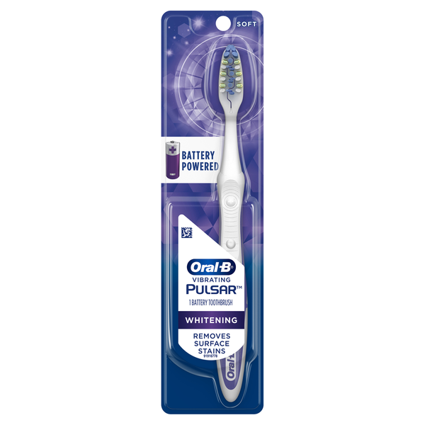 Oral Hygiene Oral-B Pulsar 3D White Luxe Battery Powered Toothbrush, Soft hero