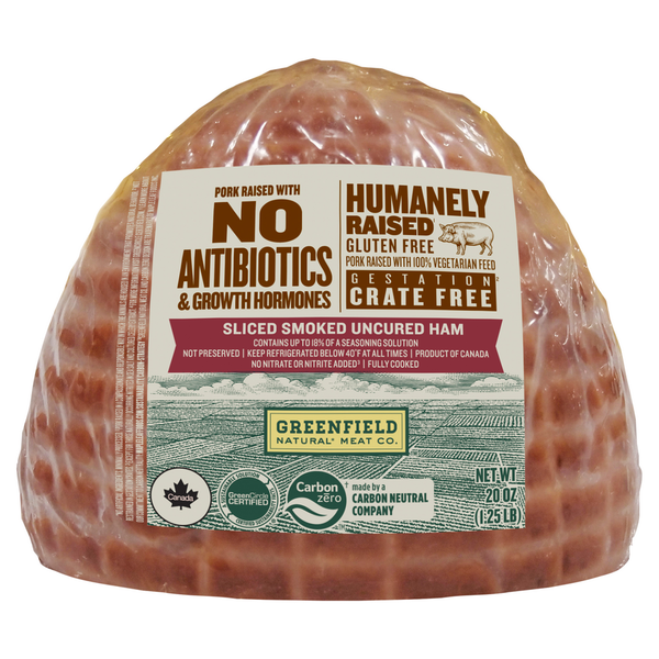 Meat Greenfield Natural Meat Co. Sliced Smoked Uncured Ham hero