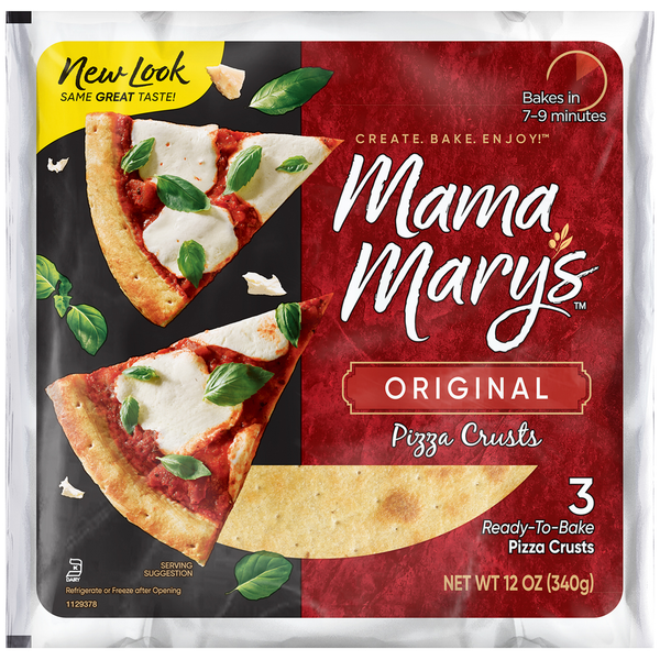 Frozen Pizza Mama Mary's Original Pizza Crusts hero