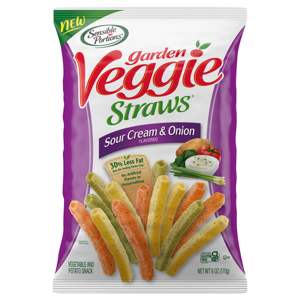 Fruit & Vegetable Snacks Sensible Portions Vegetable and Potato Snack, Sour Cream & Onion Flavored hero