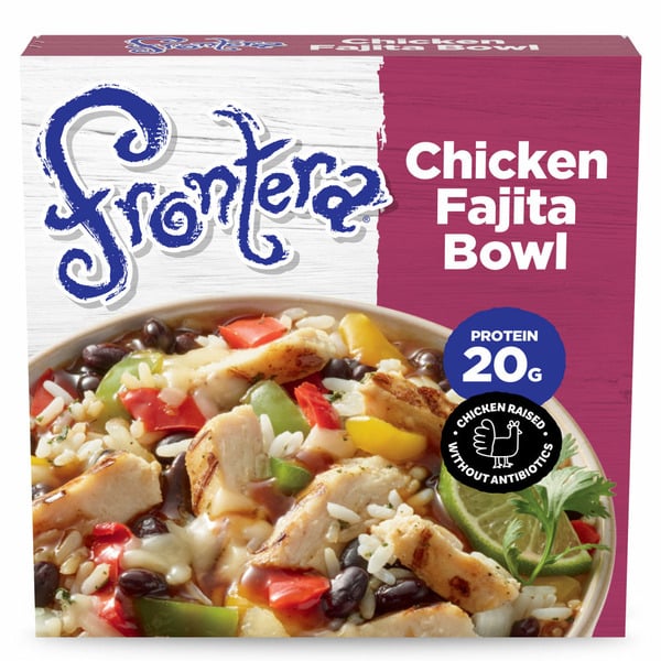 Frozen Meals Frontera Chicken Fajita Bowl Frozen Microwave Meal hero