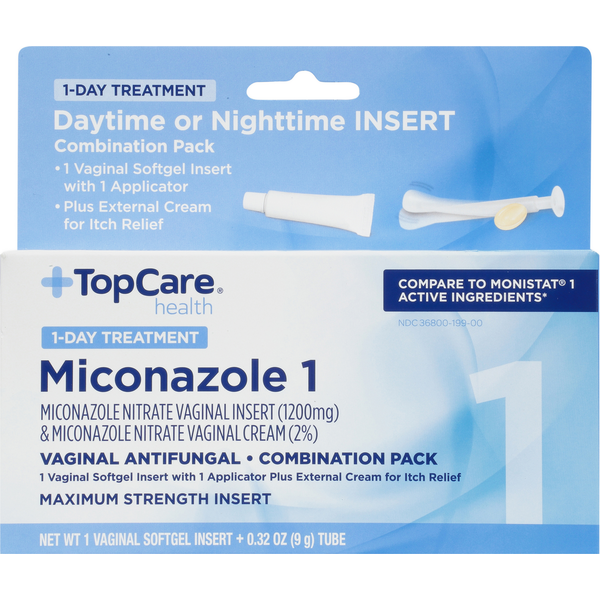 Feminine Care TopCare Miconazole 1, Combination Pack hero