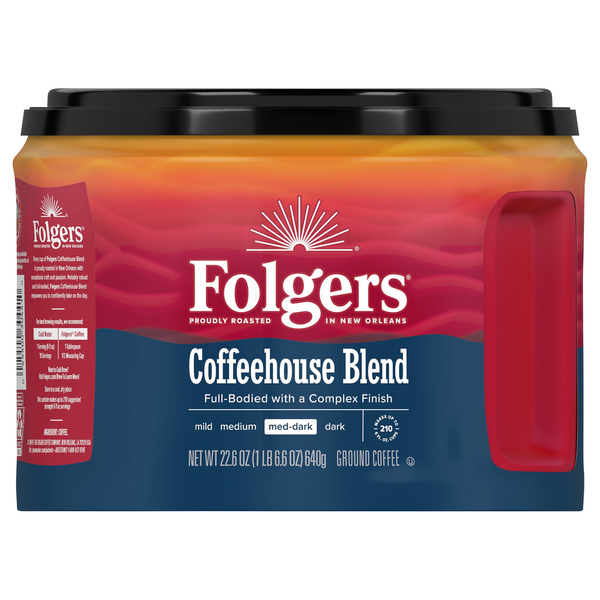 Coffee Folgers Coffee, Ground, Med-Dark, Coffeehouse Blend hero