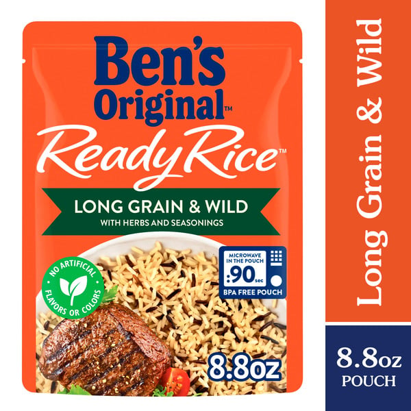 Ben's Original Long Grain and Wild Flavored Rice Easy Dinner Side hero