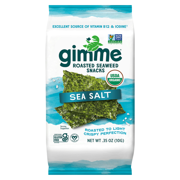 Asian Foods gimMe Seaweed Snacks, Roasted, Organic, Sea Salt hero