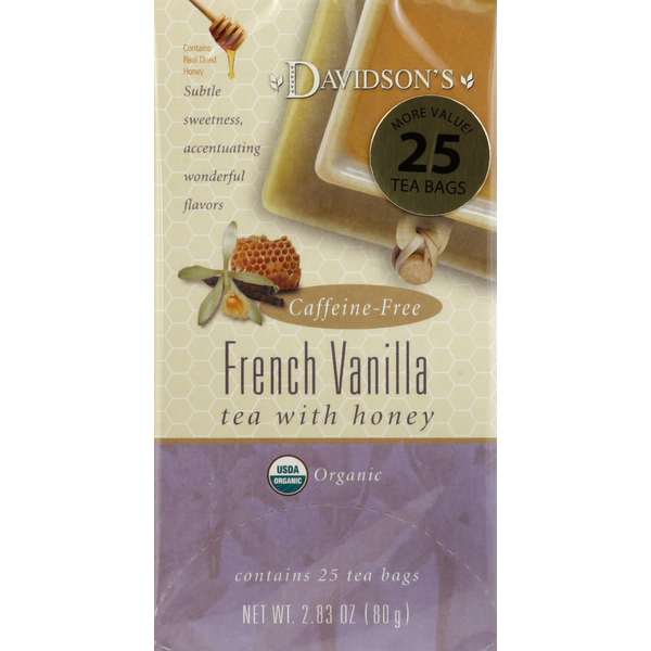 Tea Davidson's Organics Organic French Vanilla with Honey Tea, Caffeine-Free hero