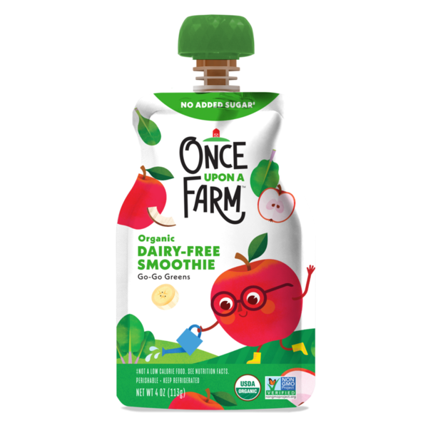 Baby Food & Formula Once Upon a Farm Go-Go Greens Dairy-Free Kids Smoothie Pouch hero