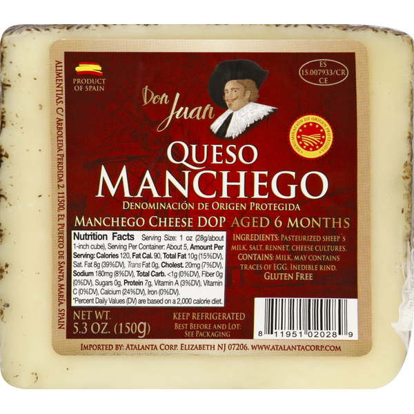 Packaged Cheese Don Juan Cheese, Manchego hero