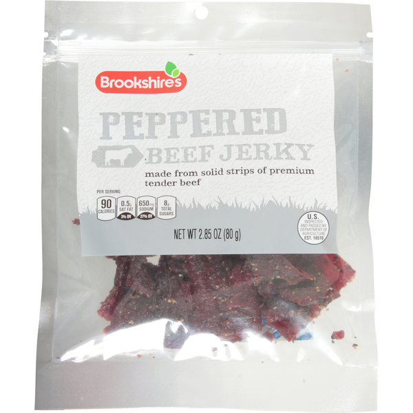 Popcorn & Jerky Brookshire's Beef Jerky, Peppered hero