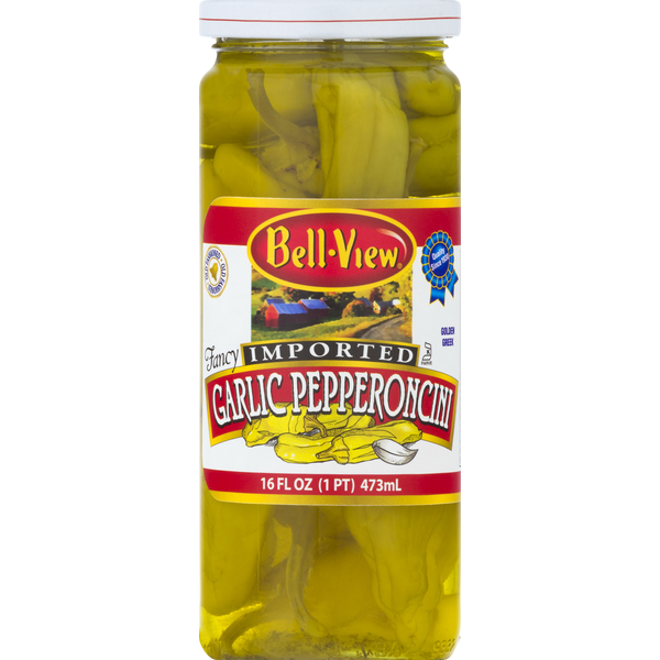 Bell-View Garlic Pepperoncini, Golden Greek hero