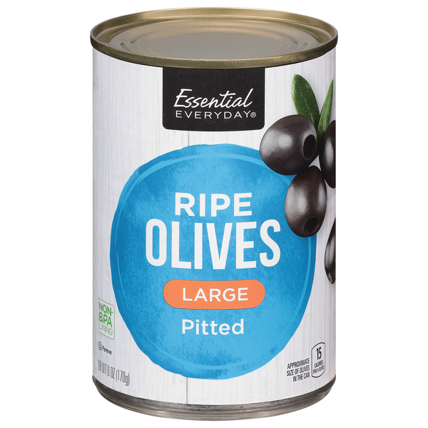 Pickled Goods & Olives Essential Everyday Olives, Ripe, Pitted, Large hero