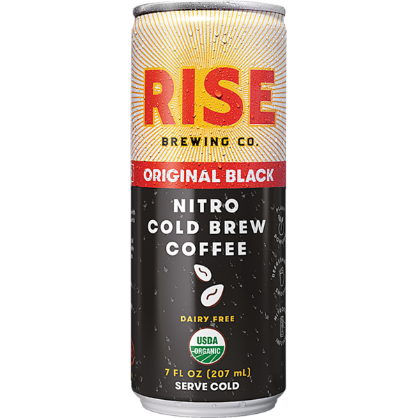 Coffee RISE Brewing Co. Coffee, Dairy Free, Nitro Cold Brew, Original Black hero