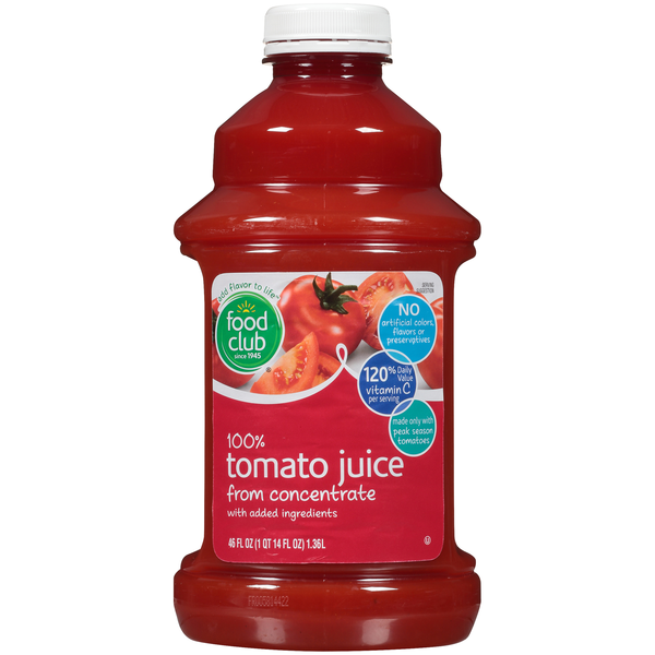 Juice & Nectars Food Club 100% Tomato Juice From Concentrate hero