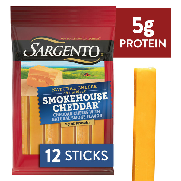 Specialty Cheeses Sargento Smokehouse Cheddar™ Natural Cheese Snack Sticks hero