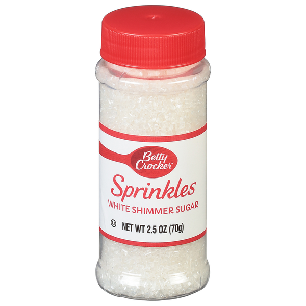 Baking Supplies & Decor Betty Crocker Sprinkles, White Shimmer Sugar hero