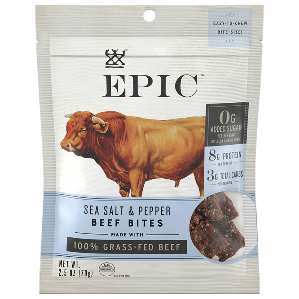 EPIC Beef Bites, Sea Salt & Pepper hero