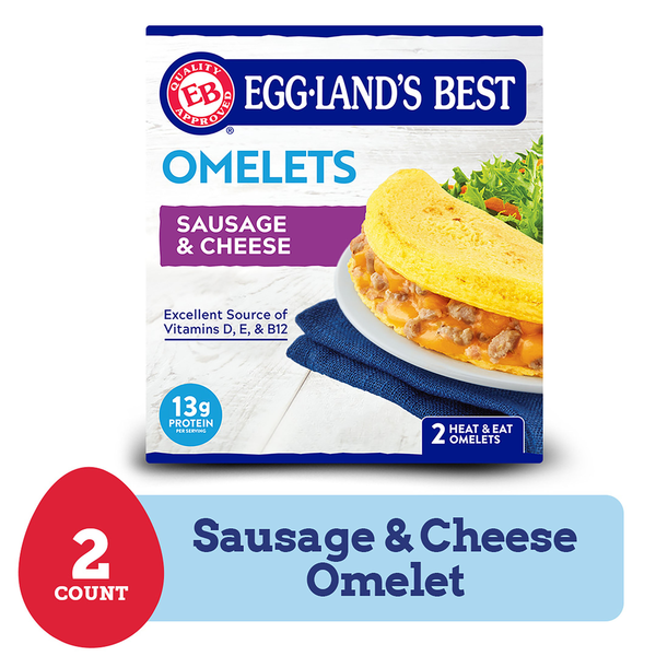 Frozen Breakfast Eggland's Best Sausage & Cheese Frozen Omelet, 2 count hero