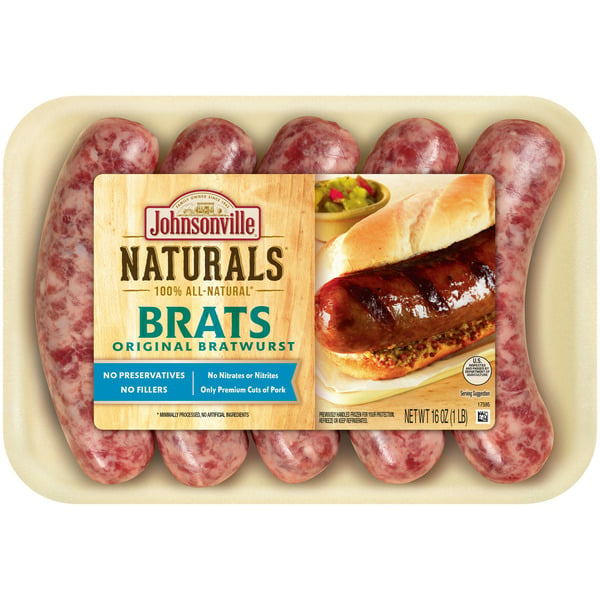 Hot Dogs, Bacon & Sausage Johnsonville Naturals Original Bratwurst hero