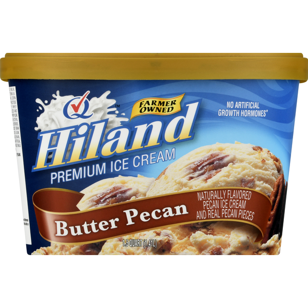 Ice Cream & Ice Hiland Dairy Ice Cream, Premium, Butter Pecan hero