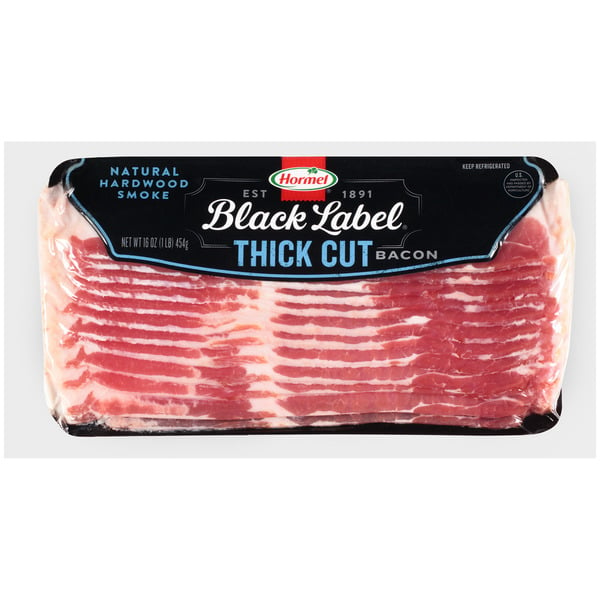 Hot Dogs, Bacon & Sausage Hormel Black Label Thick Cut Bacon hero