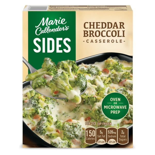 Frozen Meals Marie Callender's Sides, Cheddar Broccoli Casserole, Frozen Food hero